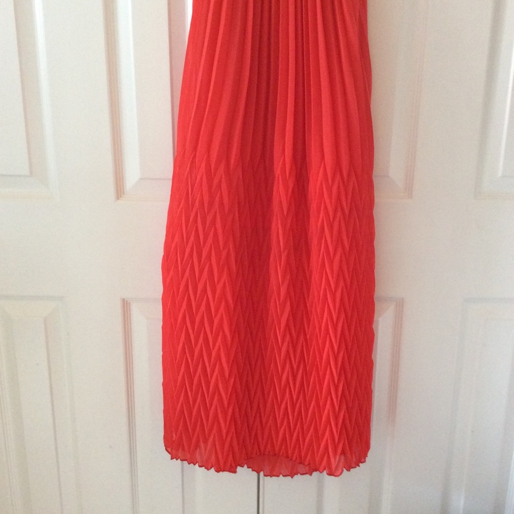 Coral Halter Open Back Maxi Dress - Picture 6 of 7